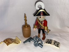 Playmobil 3936 Capitaine Corsaire Accessoires Vintage Pirate Bateau Île Trésor