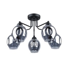 Lustre acier noir e27 fillan - acier, 5