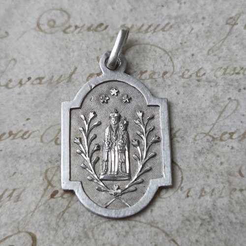 Pendentif médaille argent - pendentif, en
