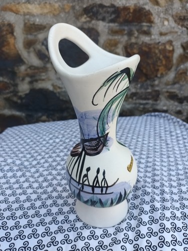 Vallauris vase décor village