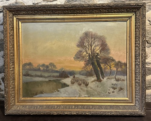 Ancienne huile sur - , panneau