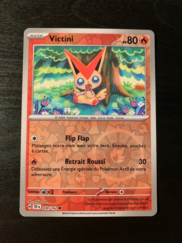Carte pokémon reverse victini - carte,