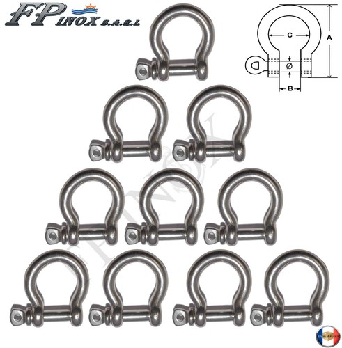 Manille lyre 4mm libre passage - manille,