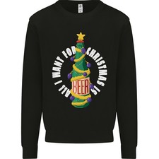 Tout Ce Que Je Veux Pour Noël C'est De La Bière Sweatshirt Enfant