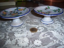ancienne DINETTE POUPEE maison LOT DE 2 COMPOTIERS FAIENCE SAINT CLEMENT