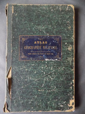 ATLAS de Géographie Militaire E. Bureau Ecole spéciale Militaire Saint-Cyr 1873