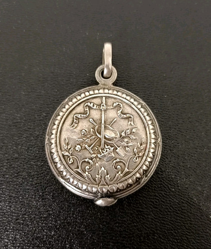Ancien pendentif miroir - ancien,