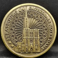 JETON TOURISTIQUE 31mm Bronzé STRASBOURG CATHEDRALE NOTRE DAME SOUVENIRS ET PATR