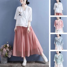 Femme Brodé Chemise Ethnique