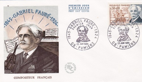 France 1966 fdc gabriel faure - fdc,
