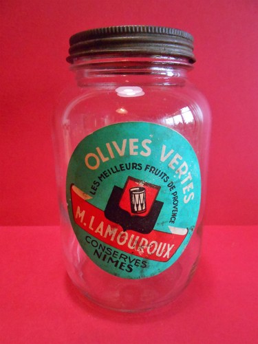 Ancien pot bocal olives - pot,