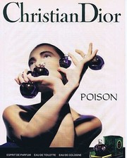 PUBLICITE ADVERTISING 045 1989 CHRISTIAN DIOR "Poison" esprit de parfum