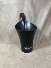 Seau à champagne Lanson plastique noir vintage Made in France