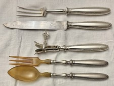 5 COUVERTS DE SERVICE EN METAL