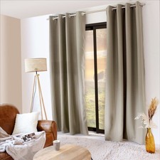 Rideau Thermique Occultant "Glacier" 135x240cm Naturel