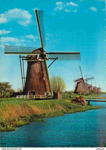 Carte postale moulin - postale, vent