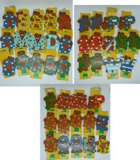 Vilac Grand lot de lettres en bois en motif nounours ourson