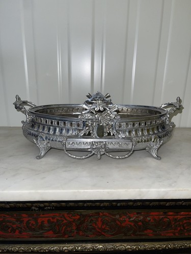Jardinière bronze argenté - en,
