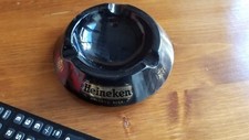 Cendrier en verre noir HEINEKEN vintage