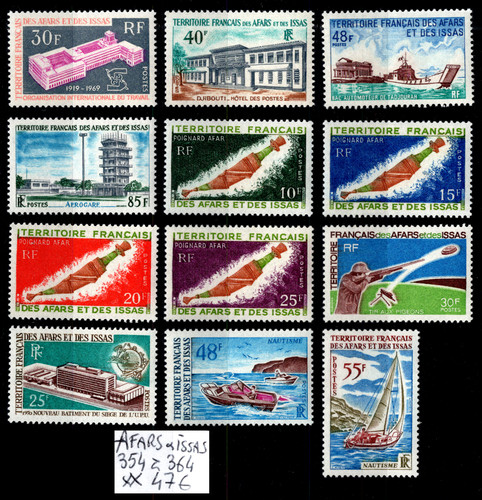 Afars issas timbres n - &,