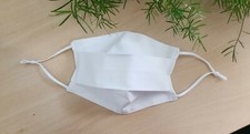 Masque en tissu cotton lavable norme AFNOR/adulte/ajustable/color blanc/france