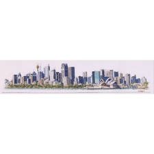 Thea Gouverneur kit de point de croix compté "Skyline Sydney Aida", 24x85cm