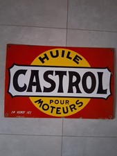 Plaque émaillée CASTROL Huile pour moteurs  60x40cm