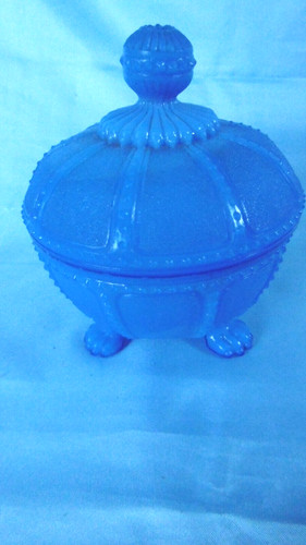 Bonbonniere porcelaine bleue - porcelaine,