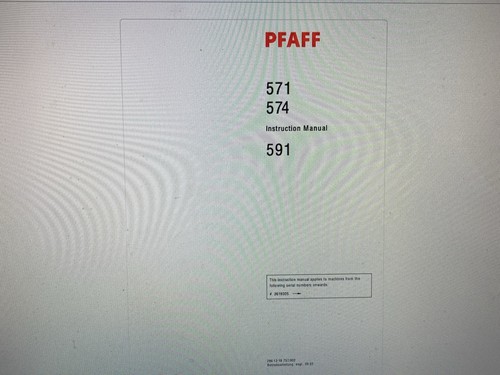 Pfaff hobbylock 574 manual - hobbylock,