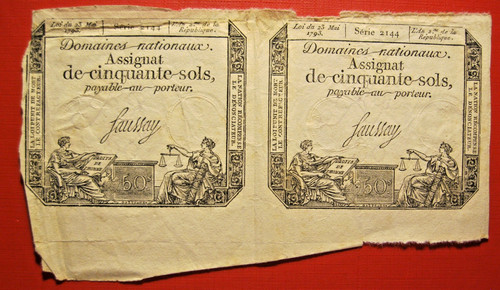 France planche 2 assignats - 2,
