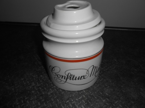 Pot confiture porcelaine - pot,