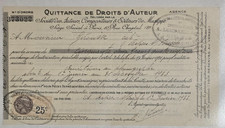 Lot 122 quittance droit - 122., de