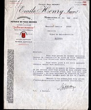 MARCIGNY (71) USINE de POTERIE CULINAIRE / LA BOURGUIGNONNE "Emile HENRY" 1949