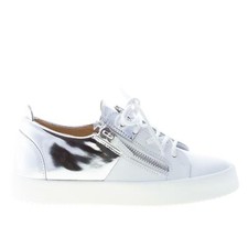 GIUSEPPE ZANOTTI DESIGN chaussures femme White leather May London sneaker zip