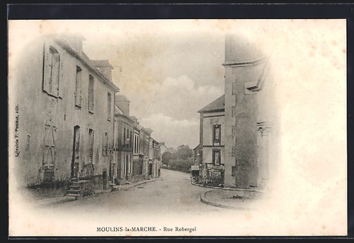 Cpa moulins marche rue - cpa,