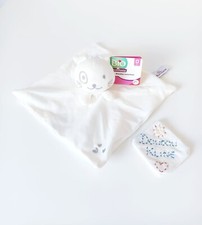 Doudou Plat Carré Lapin Blanc