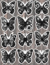 Black and White Butterfly Die