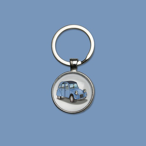 Porte clés citroën 2cv - porte-clés,
