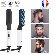 Peigne Lisseur Barbe Homme Brosse Électrique Fer à Lisser Redressement Cheveux
