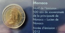 2 EURO MONACO 2012 LUCIEN 1er COMMEMORATIVE