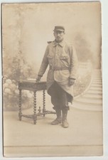 carte photo poilu du 74 RI vers 1915 capote Poiret képi 1884 patte à rouleaux