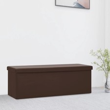 Banc de Rangement Pliable Coffre Salon Salle de Séjour Entrée Maison PVC vidaXL