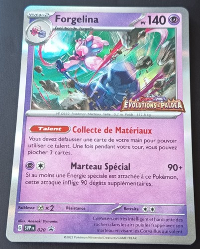 Carte pokémon forgelina - pokémon, 020