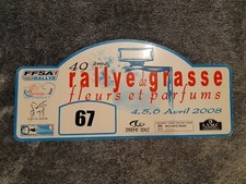 plaque plastique rallye  rally de Grasse 2008 automobile coupe de France 