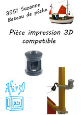 3551 Custom compatible Playmobil 3D - 1 sifflet / lanterne bateau pêche Suzanne