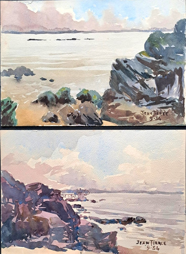 Aquarelles bord mer - aquarelles,