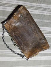 SAC A MAINS VINTAGE EN PEAU DE SERPENT COSTUMES CINEMA RECONSTITUTION 