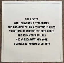 Sol Lewitt - Wall Drawings & Structures : The Location of Six Geometric Figures