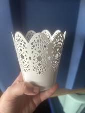 White IKEA SKURAR Candle