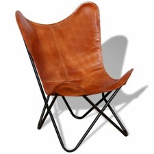 Chaise longue papillon cuir - longue,